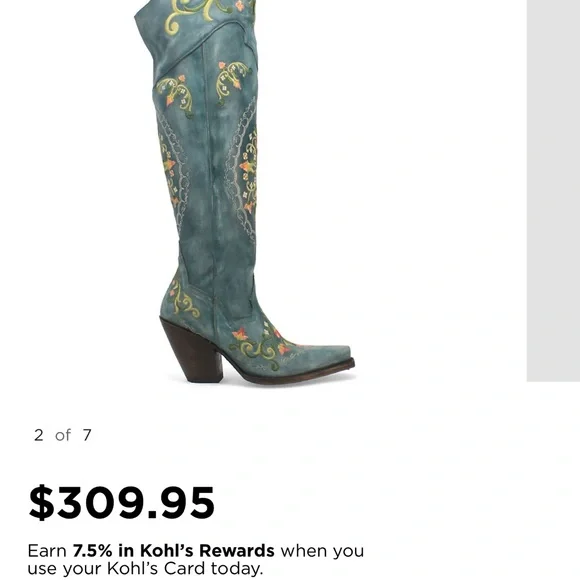 COPY - Dan post flower women’s knee high western boots